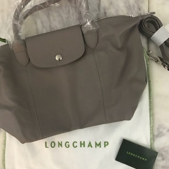Long Champ Le Pliage Cuir Leather Top Handle Tote Nwt